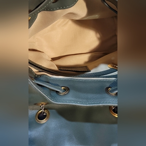 Valentina mini Green Leather backpack - Picture 10 of 14